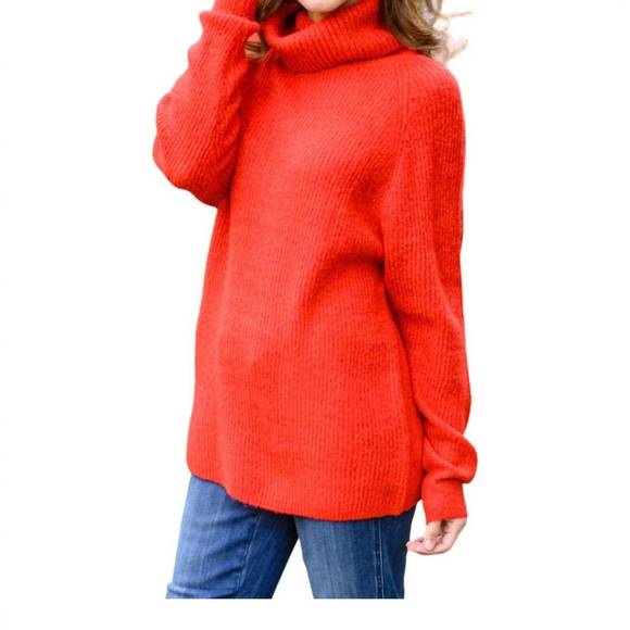 NEW JODIFL steady pace roll neck sweater in red - Picture 3 of 4